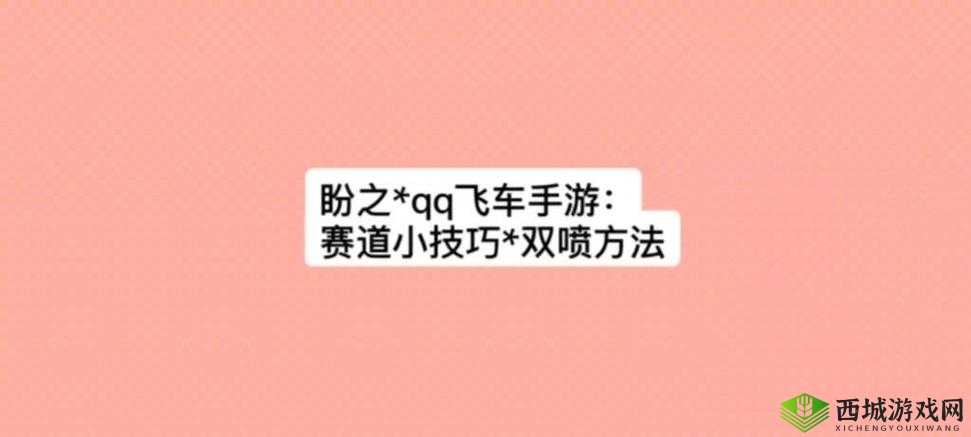 QQ飞车手游深度攻略，精准掌握双喷细节操作，确保每次双喷永不失误